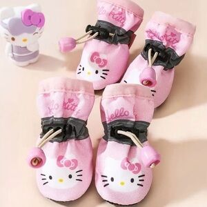 {NEW} Set of 4 Hello Kitty Pink Doggy Booties